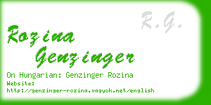 rozina genzinger business card